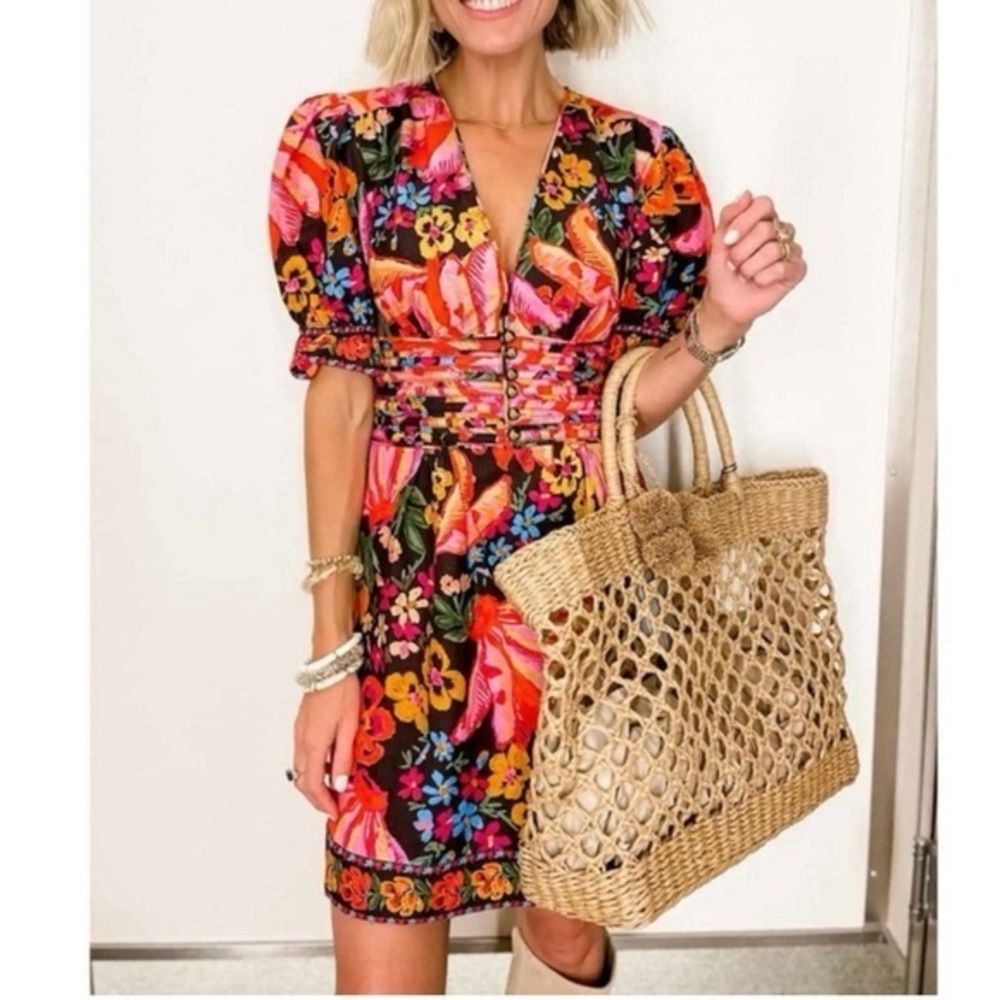 Farm Rio Spring Bananas Print Women’s Minidress